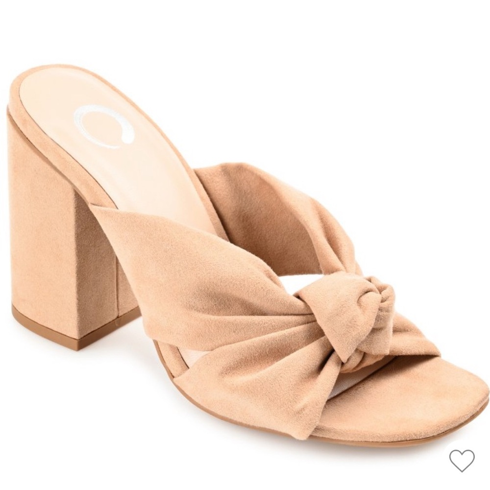 Journee Collection Tan Knotted Mules